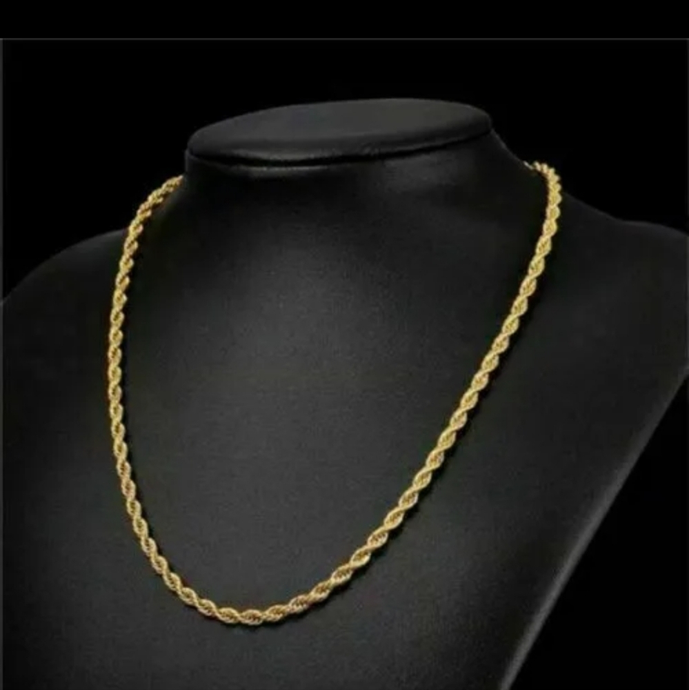 COPY - Gold chain 10K 5MM 22 inches nwot solid gold not plated nor gold filled